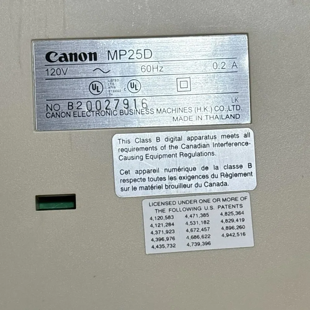 Canon MP25D Desktop Calculator XL Display 12 Digital - Tested Working